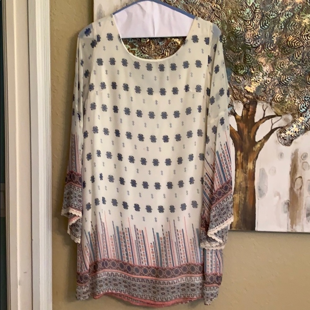 Exhilaration lined midi cocktail dress
